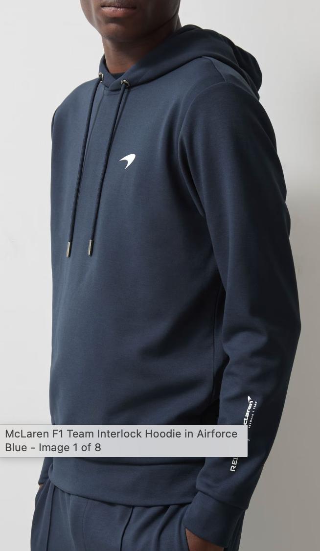 McLaren x Reiss - Apex Hoodie - Airforce Blue