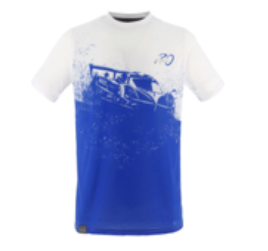 CZ Men's Zonda Blue Splashes T-Shirt - White