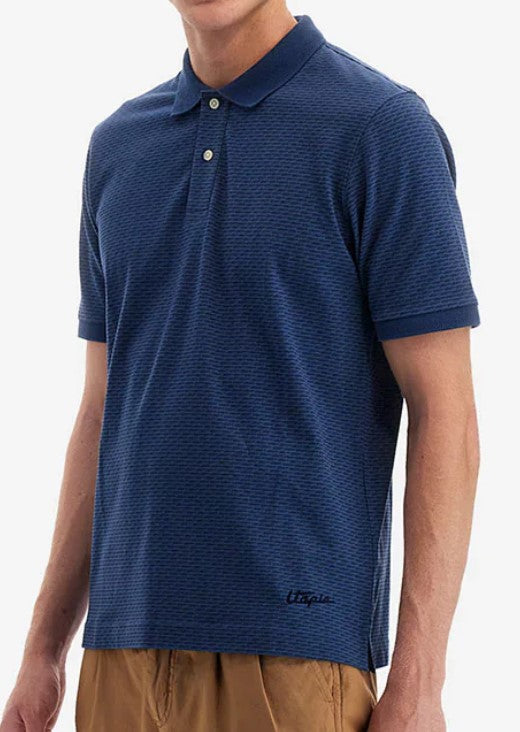 Utopia By LM Men's Polo All Over - Avio